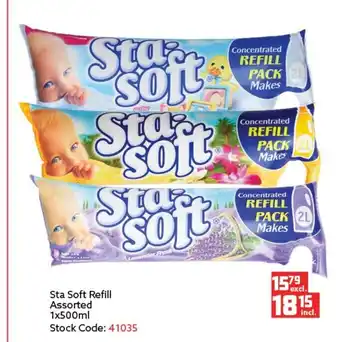 Africa Cash and Carry Sta Soft Refill Assorted 1x500ml offer
