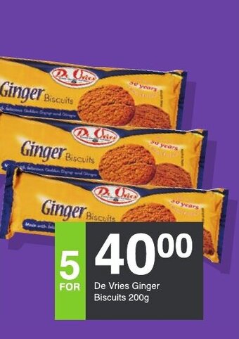 De Vries Ginger Biscuits 200g