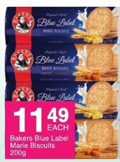 Save Bakers Blue Label Marie Biscuits 200g offer