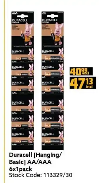 Duracell AA/AAA 6x1pack