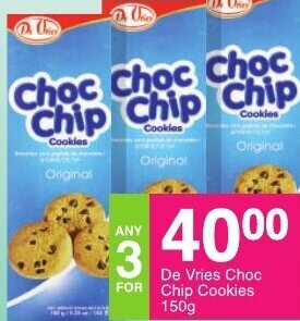 Save De Vries Choc Chip Cookies 150g offer