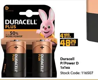 Africa Cash and Carry Duracell P/Power D 1x1ea offer