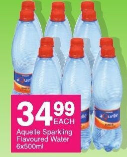 Save Aquelle Sparkling Flavoured Water 6x500ml offer