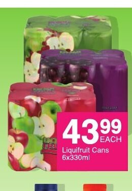 Save Liquifruit Cans 6x330ml offer