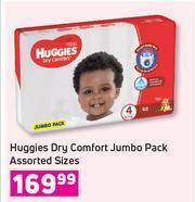 Game Huggies Dry Comfort Jumbo Pack Assorted Sizes offer