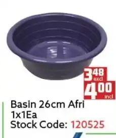 Africa Cash and Carry Basin 26cm Afri 1x1ea offer