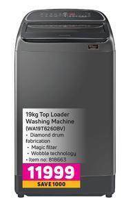 Game Samsung 19Kg Top Loader Washing Machine WA19T6260BV offer