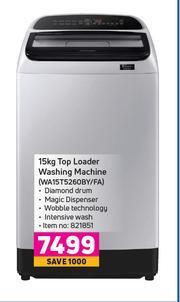 Game Samsung 15Kg Top Loader Washing Machine WA15T5260BY/FA offer