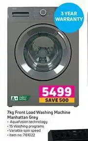 Game Defy 7Kg Front Load Washing Machine Manhattan Grey offer