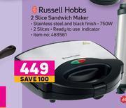 Game Russell Hobbs 2 Slice Sandwich Maker offer