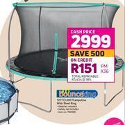 Game Bounceking 12FT (3.6M) Trampoline With Steel Ring offer