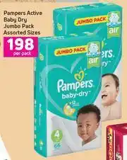 Game Pampers Active Baby Dry Jumbo Pack (Assorted Sizes)-Per Pack offer