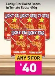 Game Lucky Star Baked Beans In Tomato Sauce-For Any 5 x 410g offer