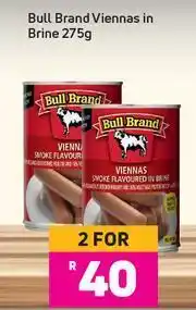 Game Bull Brand Viennas In Brine-For 2 x 275g offer