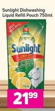 Game Sunlight Dishwashing Liquid Refill Pouch-750ml offer