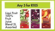 Game Liqui Fruit 100% Fruit Juice Blend Assorted-For Any 3 x 2L offer