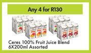 Game Ceres 100% Fruit Juice Blend Assorted-For Any 4 x 6 x 200ml offer
