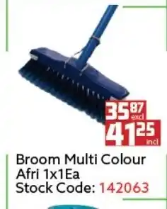 Africa Cash and Carry Broom Multi Colour Afri 1x1ea offer