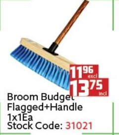 Africa Cash and Carry Broom Budget Flagged+Handle 1x1ea offer