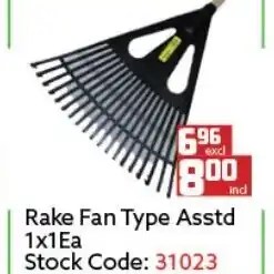 Rake Fan Type Asstd 1x1ea
