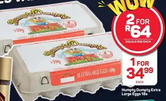 Pick n Pay Humpty Dumpty Extra Large Eggs 2 x 18's offer