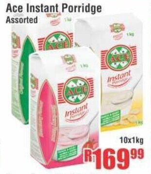 Devland Cash And Carry Ace Instant Porridge Assorted 10x1kg offer