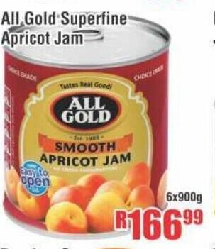 Devland Cash And Carry All Gold Superfine Apricot Jam 6x900g offer