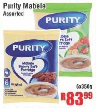 Devland Cash And Carry Purity Mabele Assorted 6x350g offer