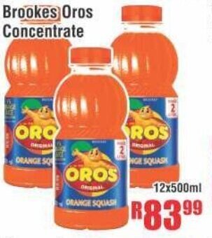 Devland Cash And Carry Brookes Oros Concentrate 12x500ml offer