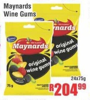 Maynards Wine Gums 24x75g