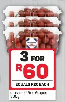 Pick n Pay Red Grapes No Name 3 x 500g offer