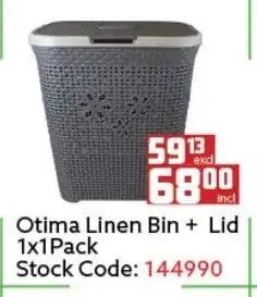 Africa Cash and Carry Otima Linen Bin + Lid 1x1Pack offer