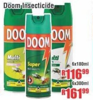 Doom Insecticide 6x180ml
