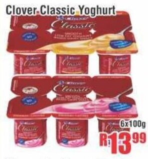 Devland Cash And Carry Clover Classic Yoghurt 6x100g offer