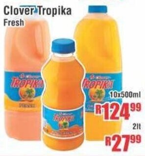 Devland Cash And Carry Clover Tropika Fresh 10x500ml offer