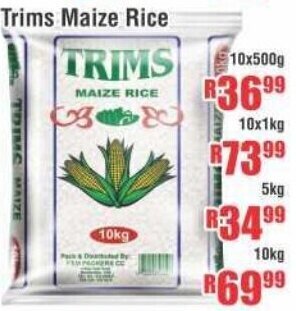 Devland Cash And Carry Trims Maize Rice 10x500g offer