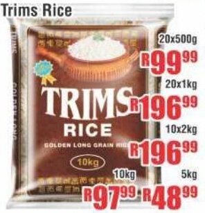 Devland Cash And Carry Trims Rice 20x500g offer