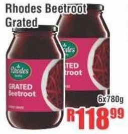 Devland Cash And Carry Rhodes Beetroot Grated 6x780g offer