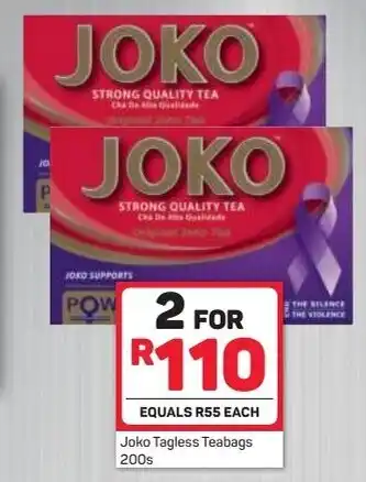 Pick n Pay Joko Tagless Teabags 2 x 200's offer