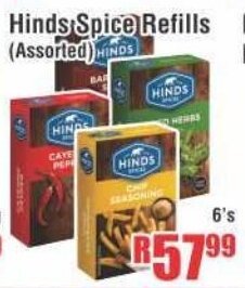 Hinds Spice Refills Assorted 6's
