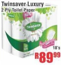 Devland Cash And Carry Twinsaver Luxury 2 Ply Toilet Paper 18's offer