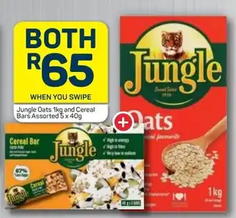 Pick n Pay Jungle Oats 1kg and Cereal Bars 5 x 40g offer