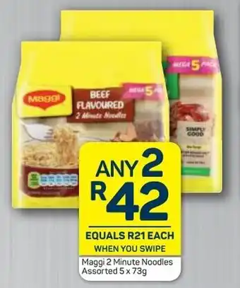 Pick n Pay Maggi 2 Minute Noodles 2 x 5 x 73g offer