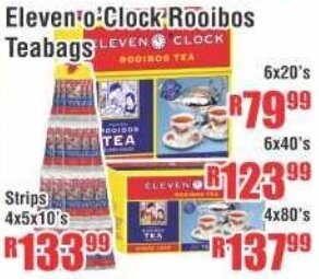 Devland Cash And Carry Eleven o'Clock Rooibos Teabags 6x20's offer