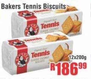 Bakers Tennis Biscuits 12x200g