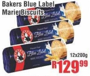 Devland Cash And Carry Bakers Blue Label Marie Biscuits 12x200g offer