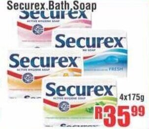 Devland Cash And Carry Securex Bath Soap 4x175g offer