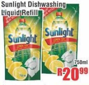 Devland Cash And Carry Sunlight Dishwashing Liquid Refill 750ml offer