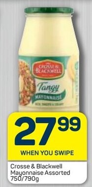 Pick n Pay Crosse & Blackwell Mayonnaise Assorted 750g/790g offer
