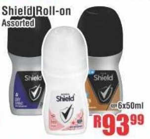 Devland Cash And Carry Shield Roll-On Assorted 6x50ml offer